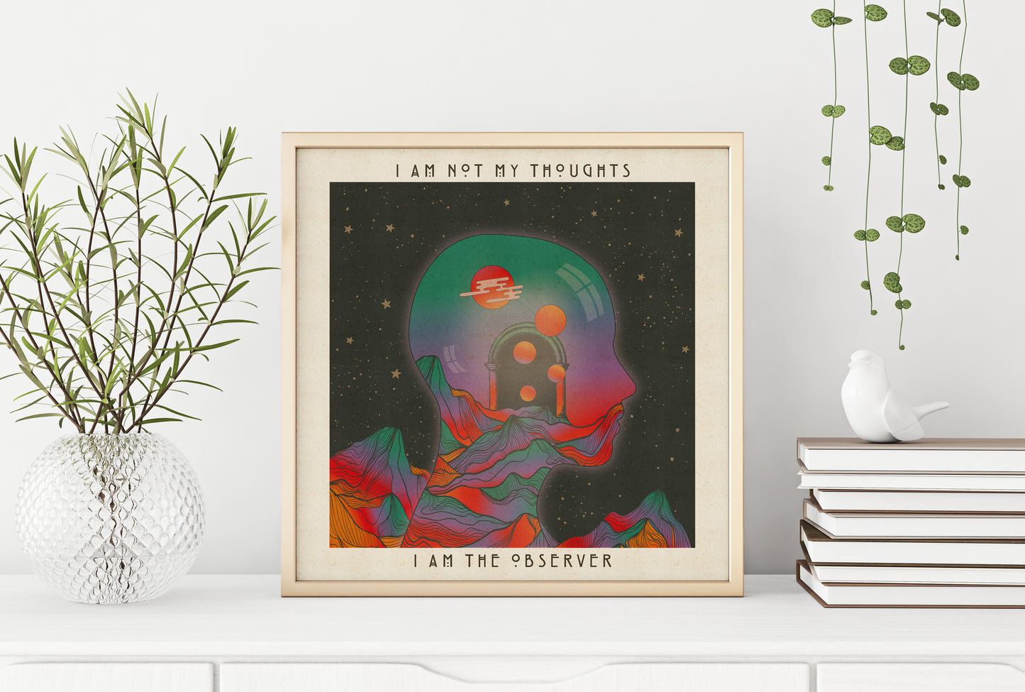 I Am Not My Thoughts, I Am The Observer - Square Print