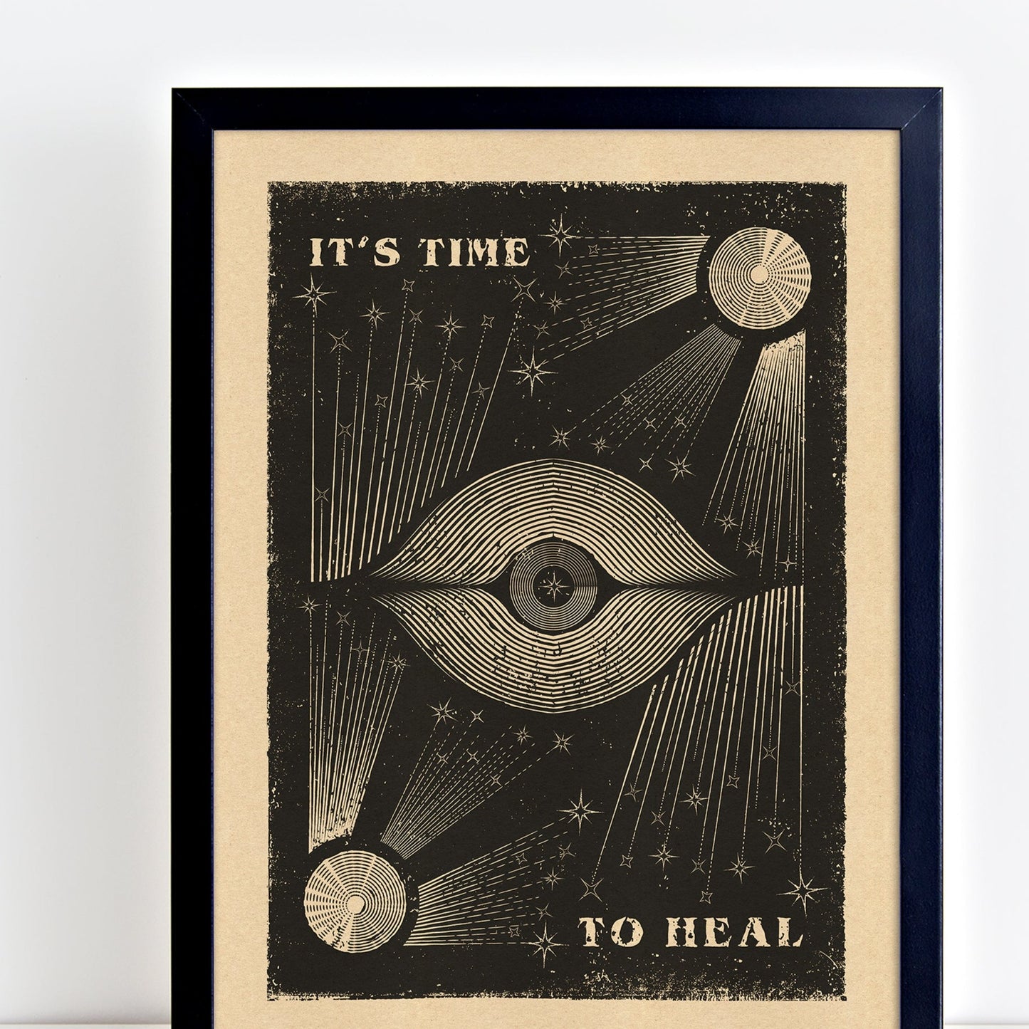 It's Time To Heal - Black - Print