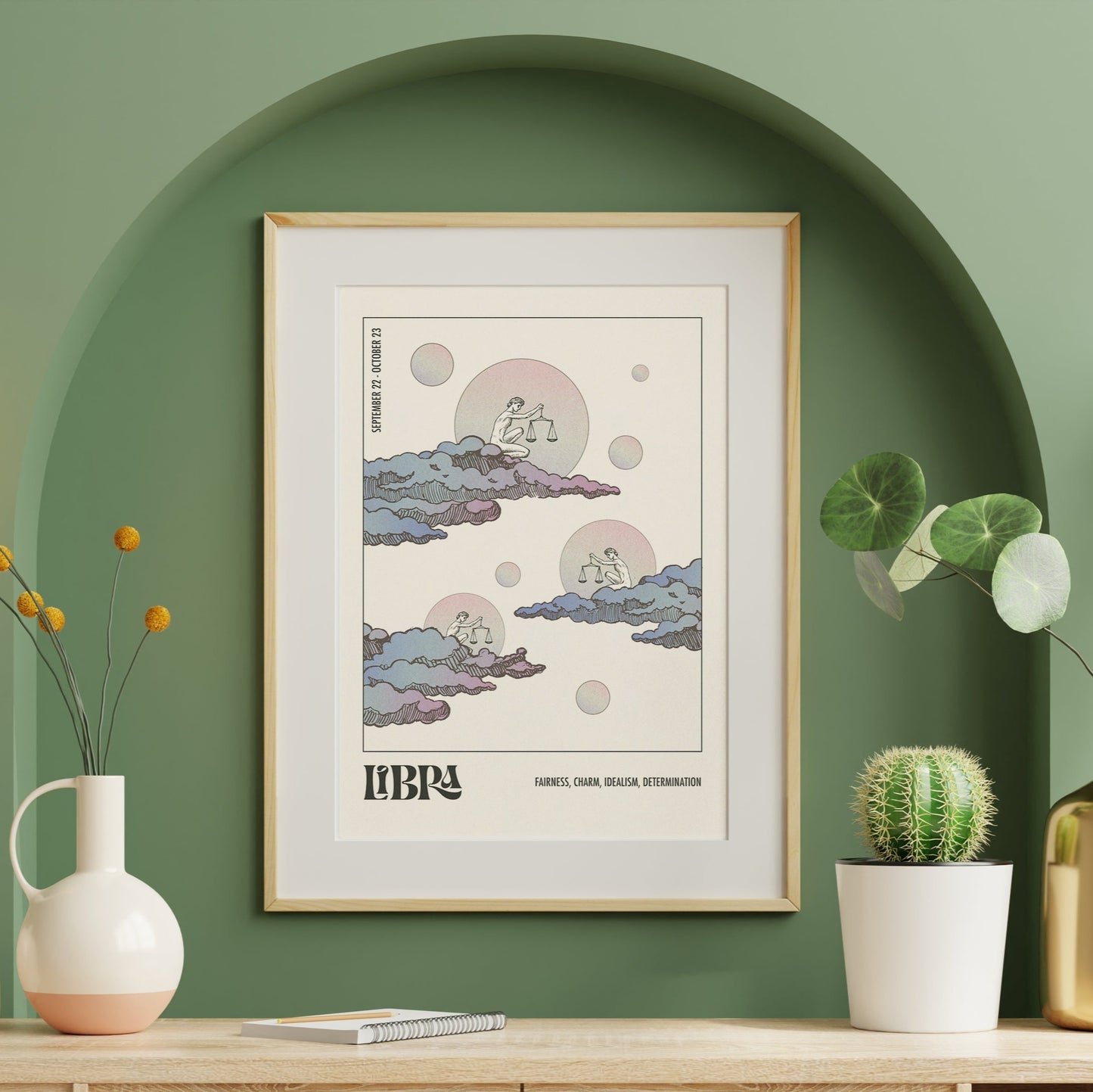 Libra - Pearl - Zodiac - Print