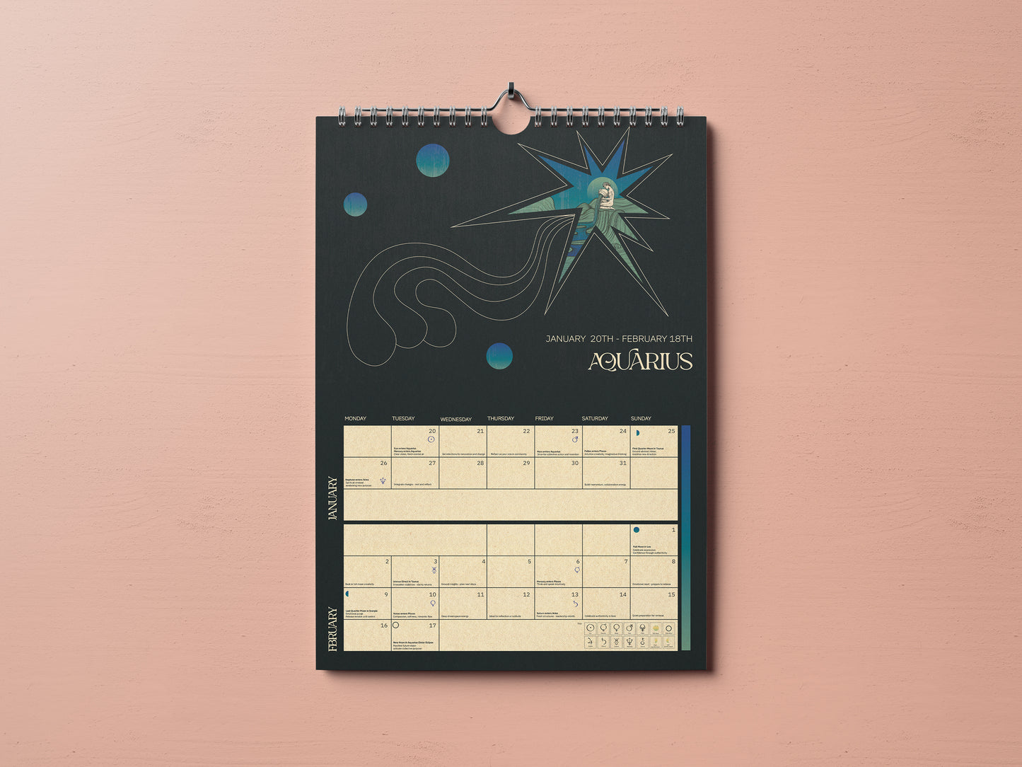 INKTALLY ZODIAC CALENDAR 2026