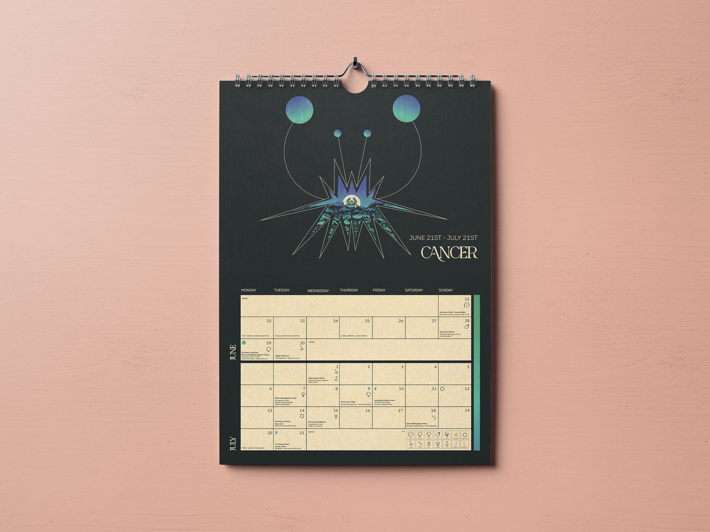 INKTALLY ZODIAC CALENDAR 2026