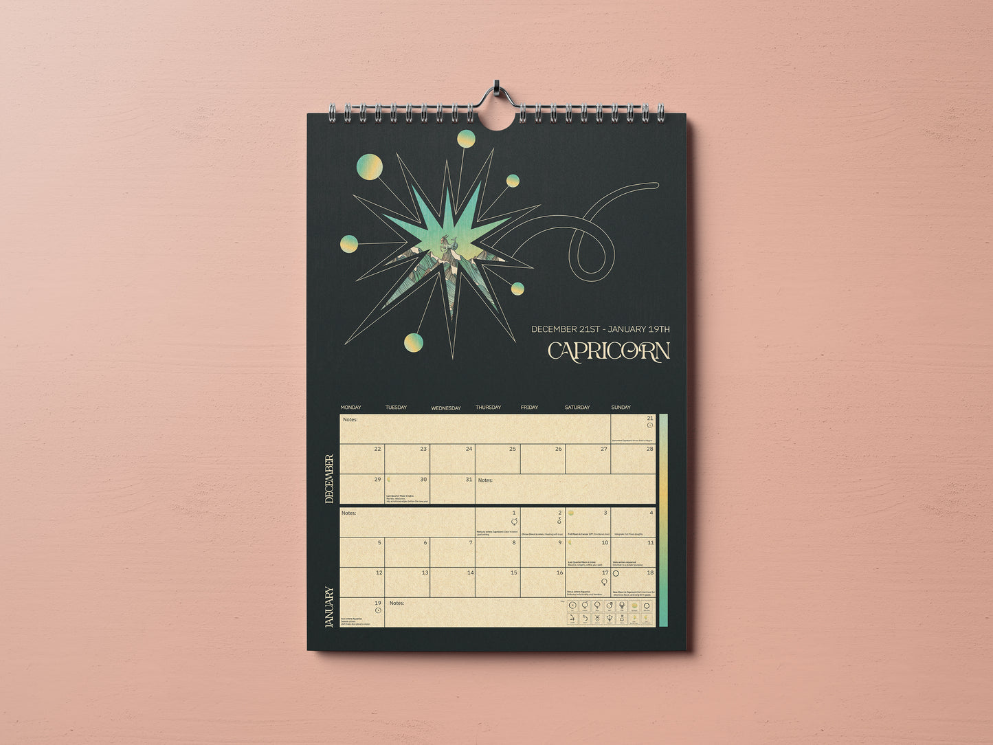 INKTALLY ZODIAC CALENDAR 2026