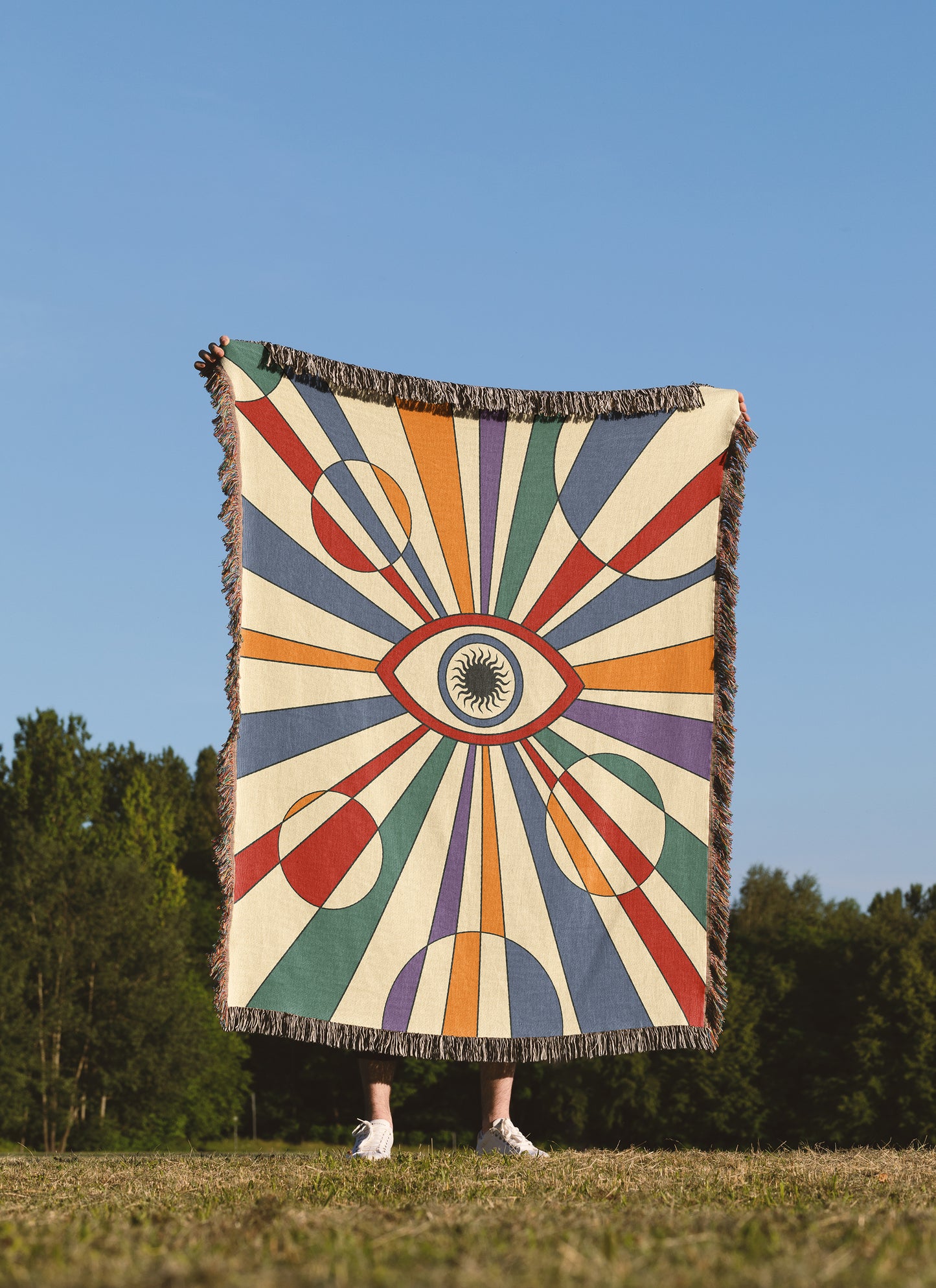 Rainbow Eye Woven Hanging Blanket