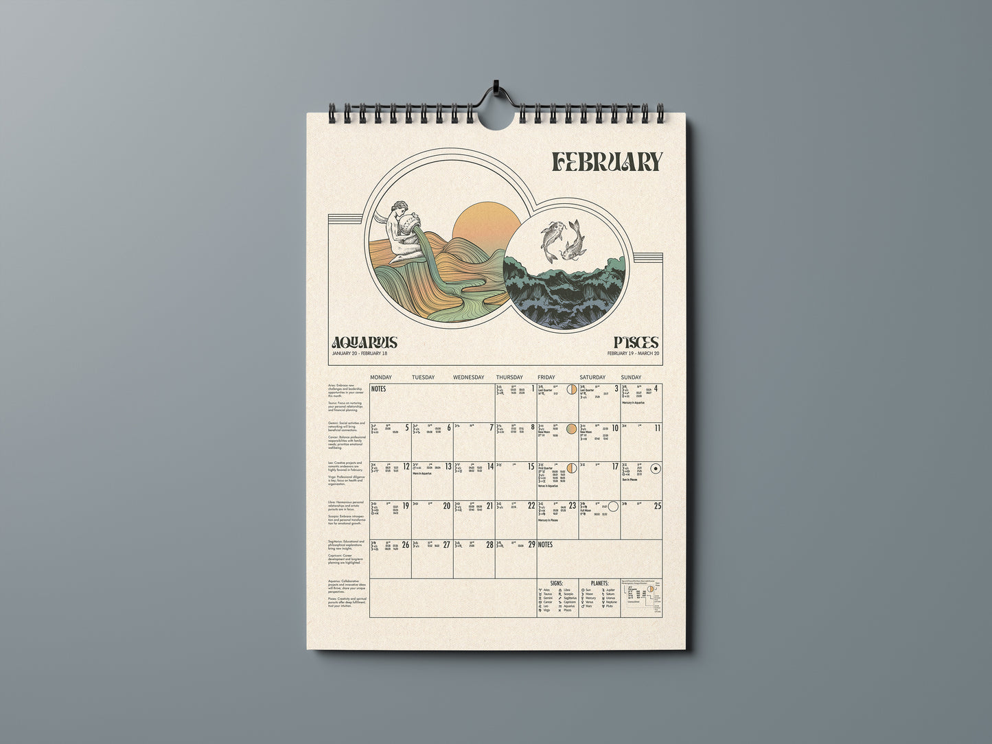 2024 Inktally Zodiac Calendar