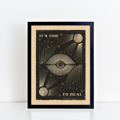 It's Time To Heal  - Black - Print