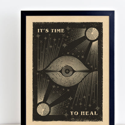 It's Time To Heal  - Black - Print