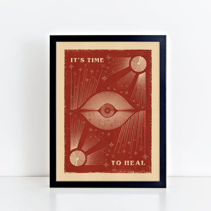 It's Time To Heal - Red - Print