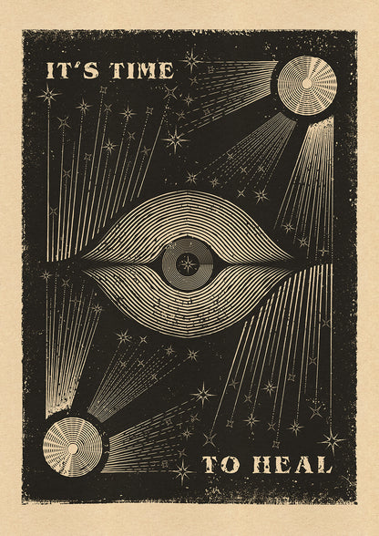 It's Time To Heal  - Black - Print