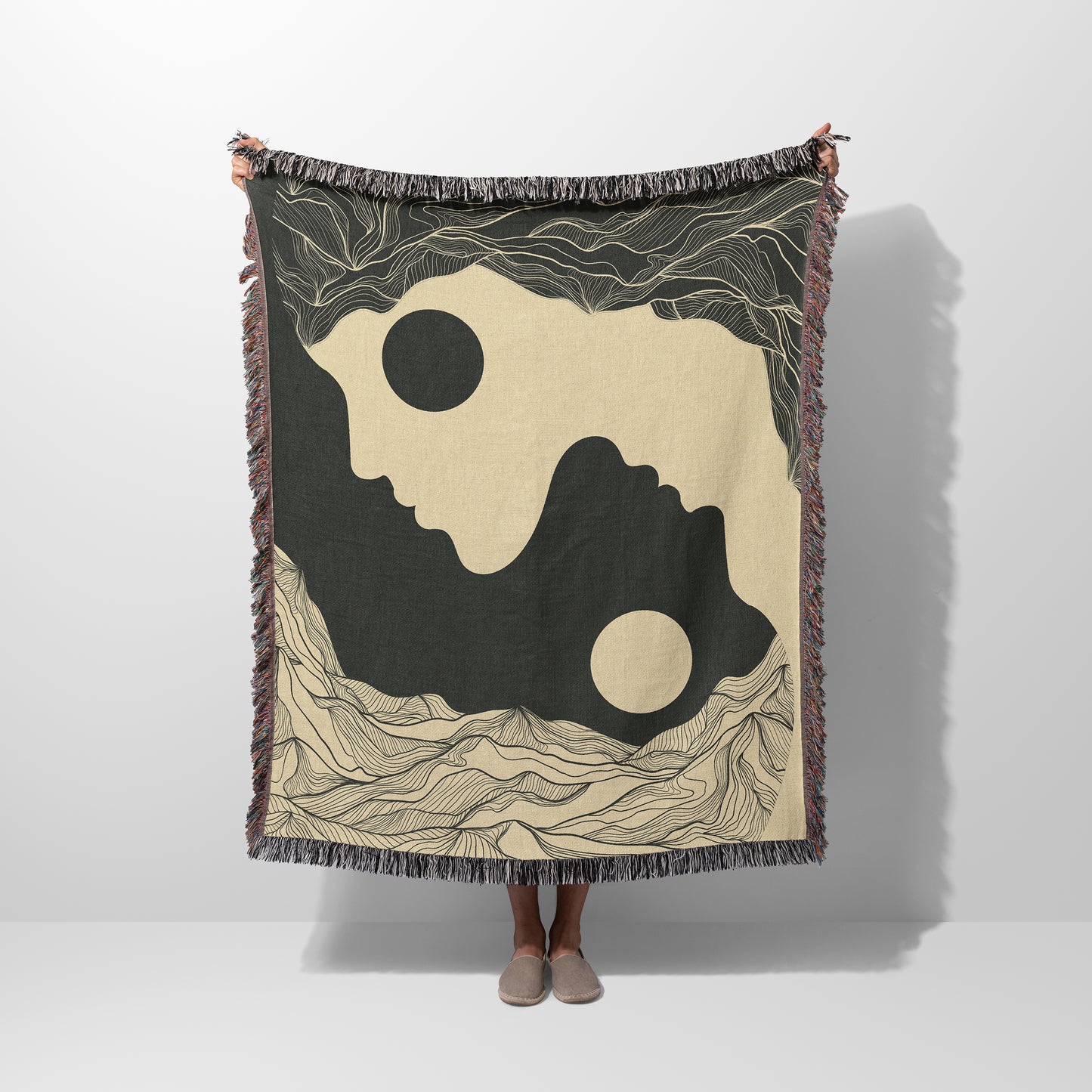 Yin Yang Woven Hanging Blanket