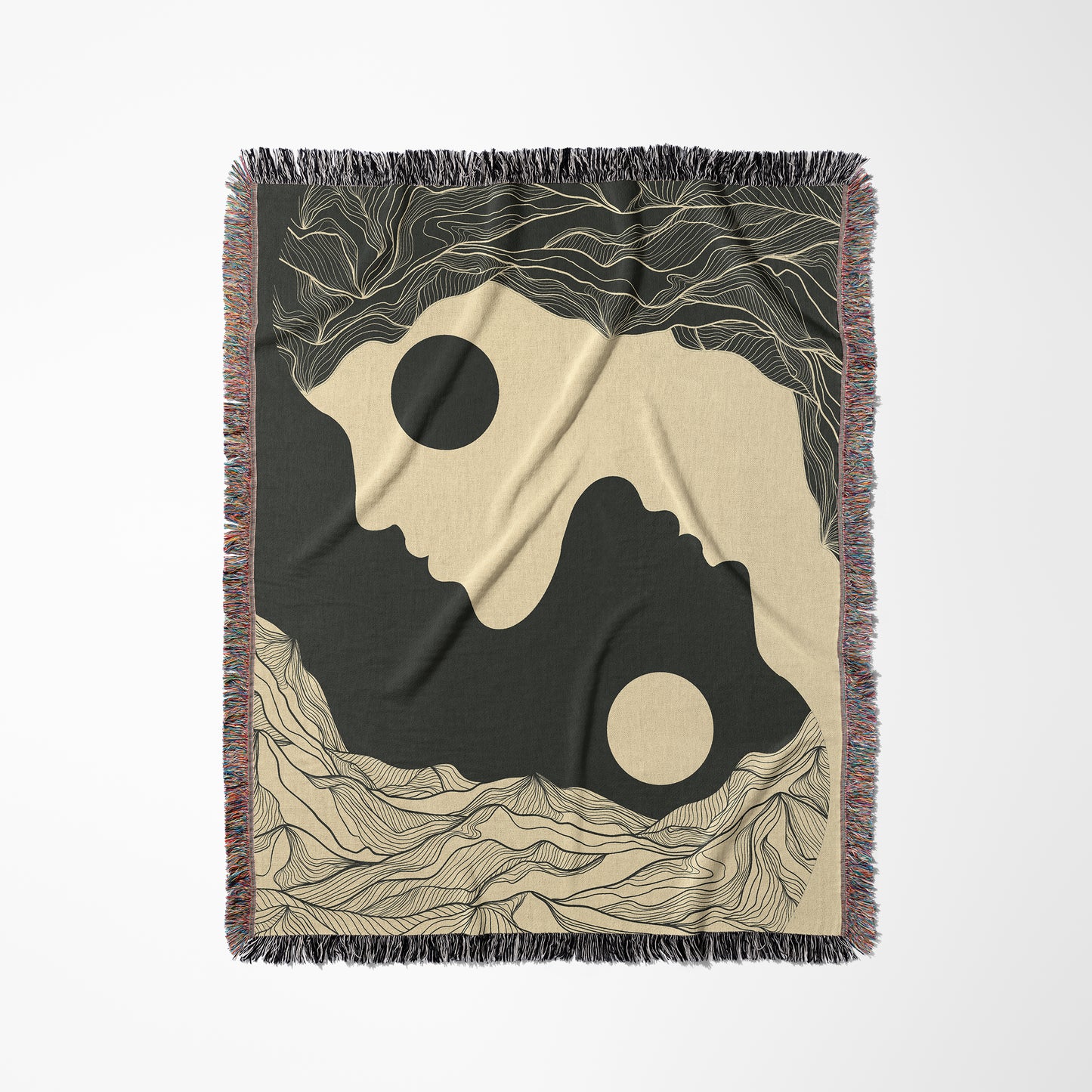Yin Yang Woven Hanging Blanket