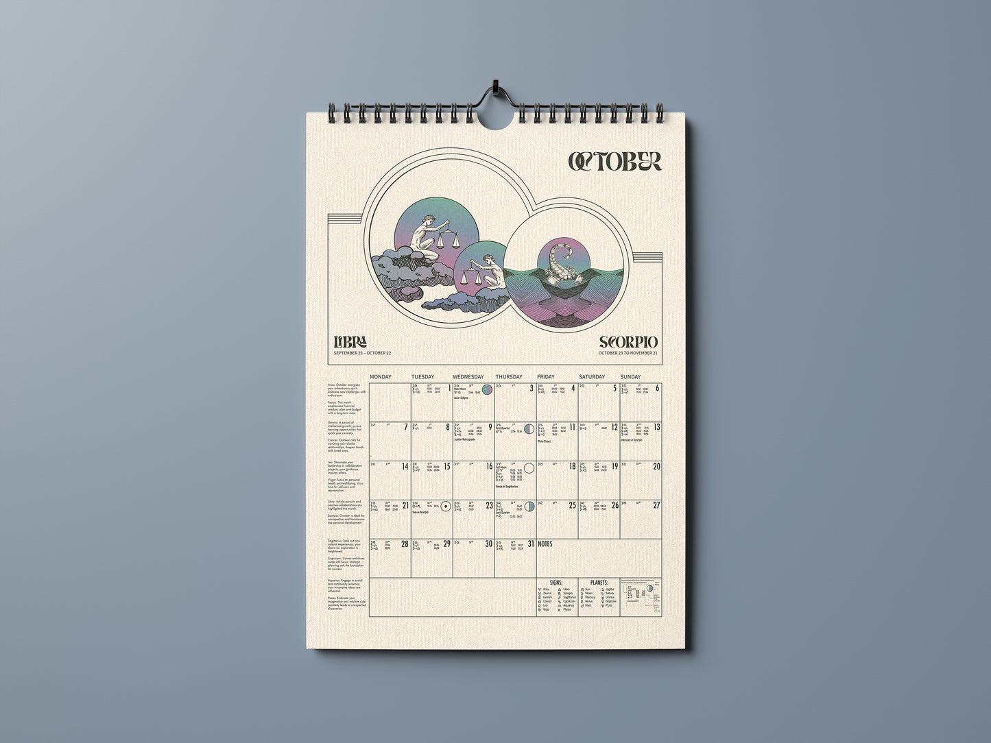 2024 Inktally Zodiac Calendar