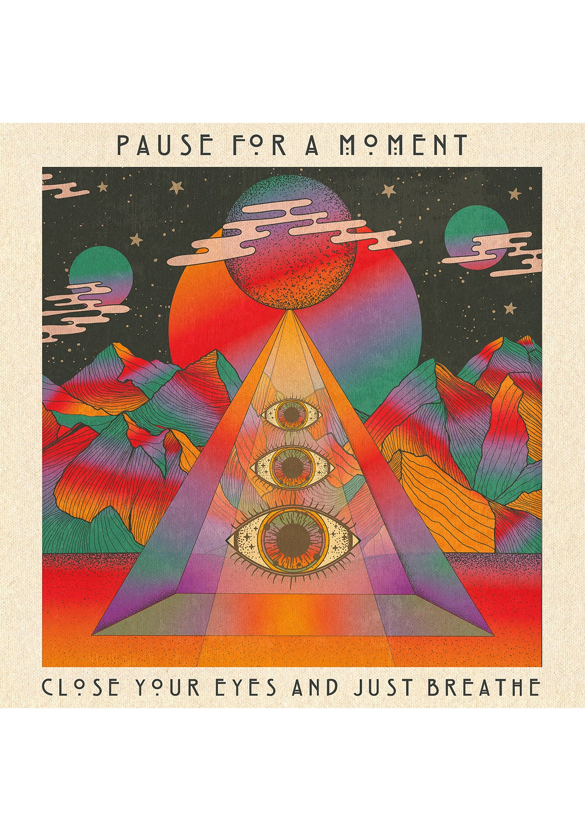 Pause and Just breathe - Square Print