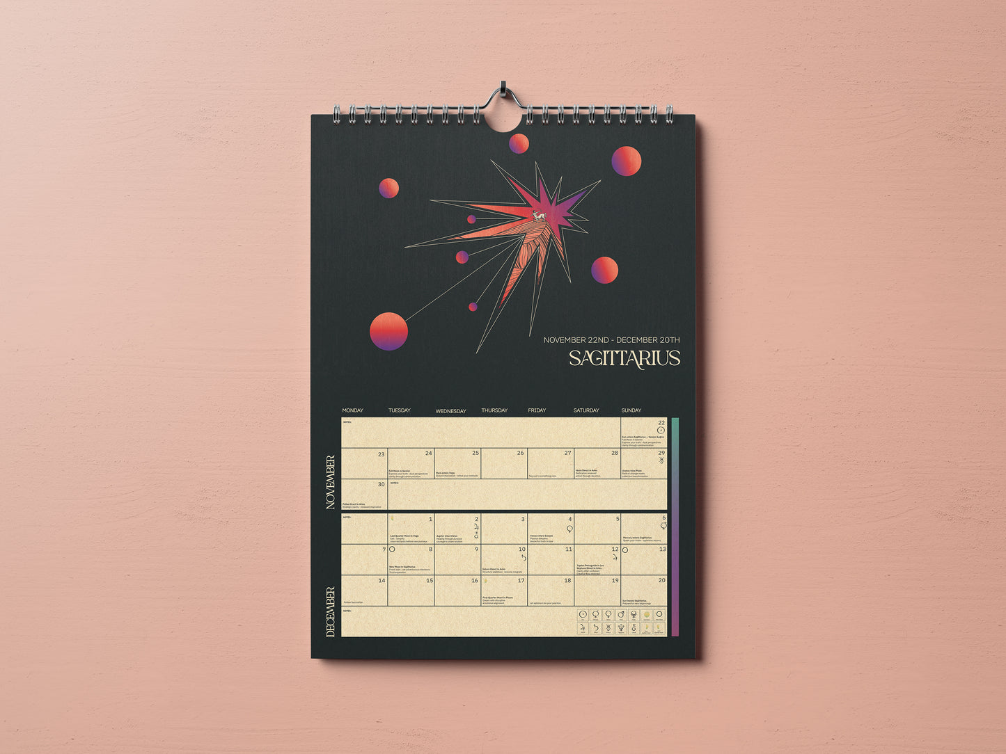 INKTALLY ZODIAC CALENDAR 2026