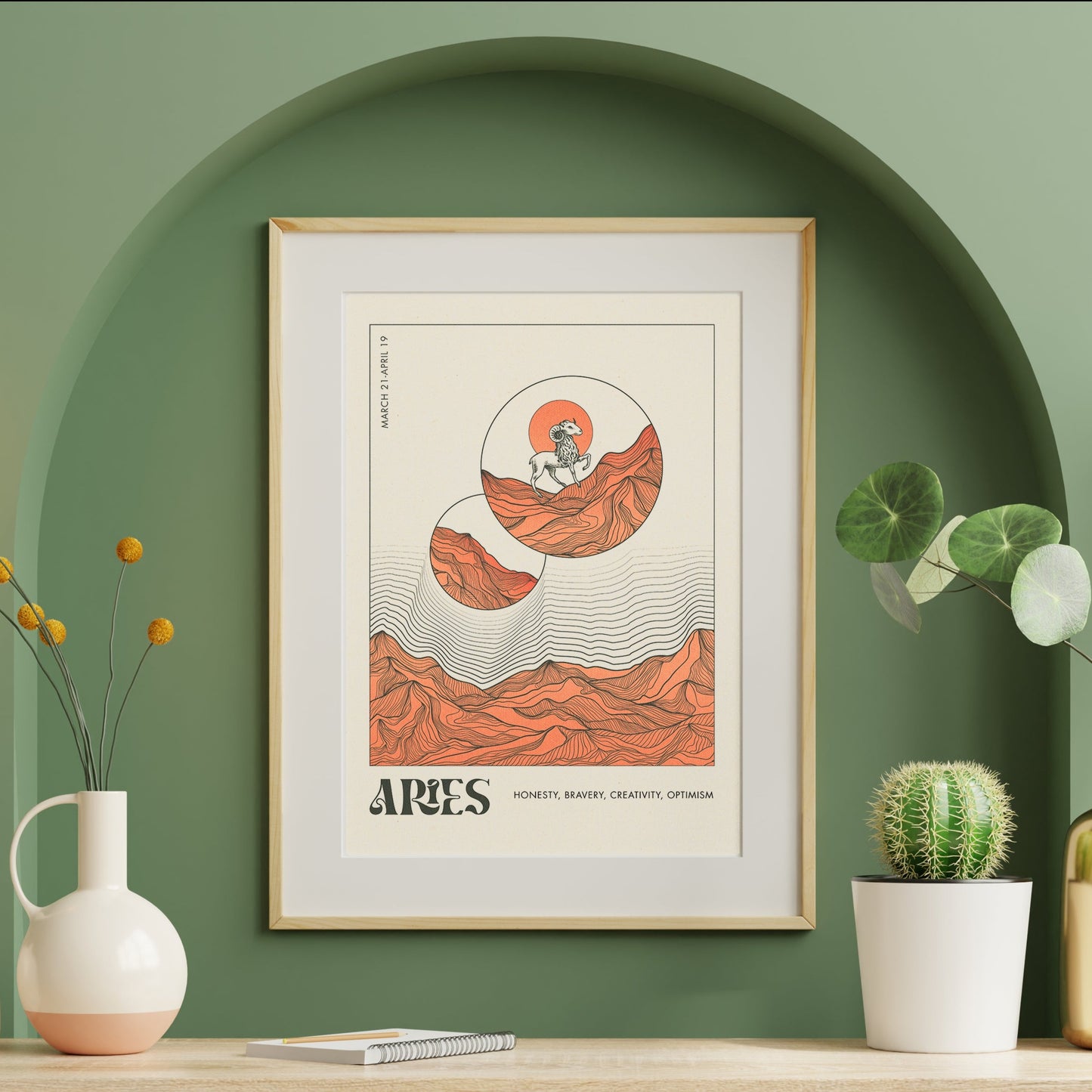 Aries - Pearl - Zodiac - Print