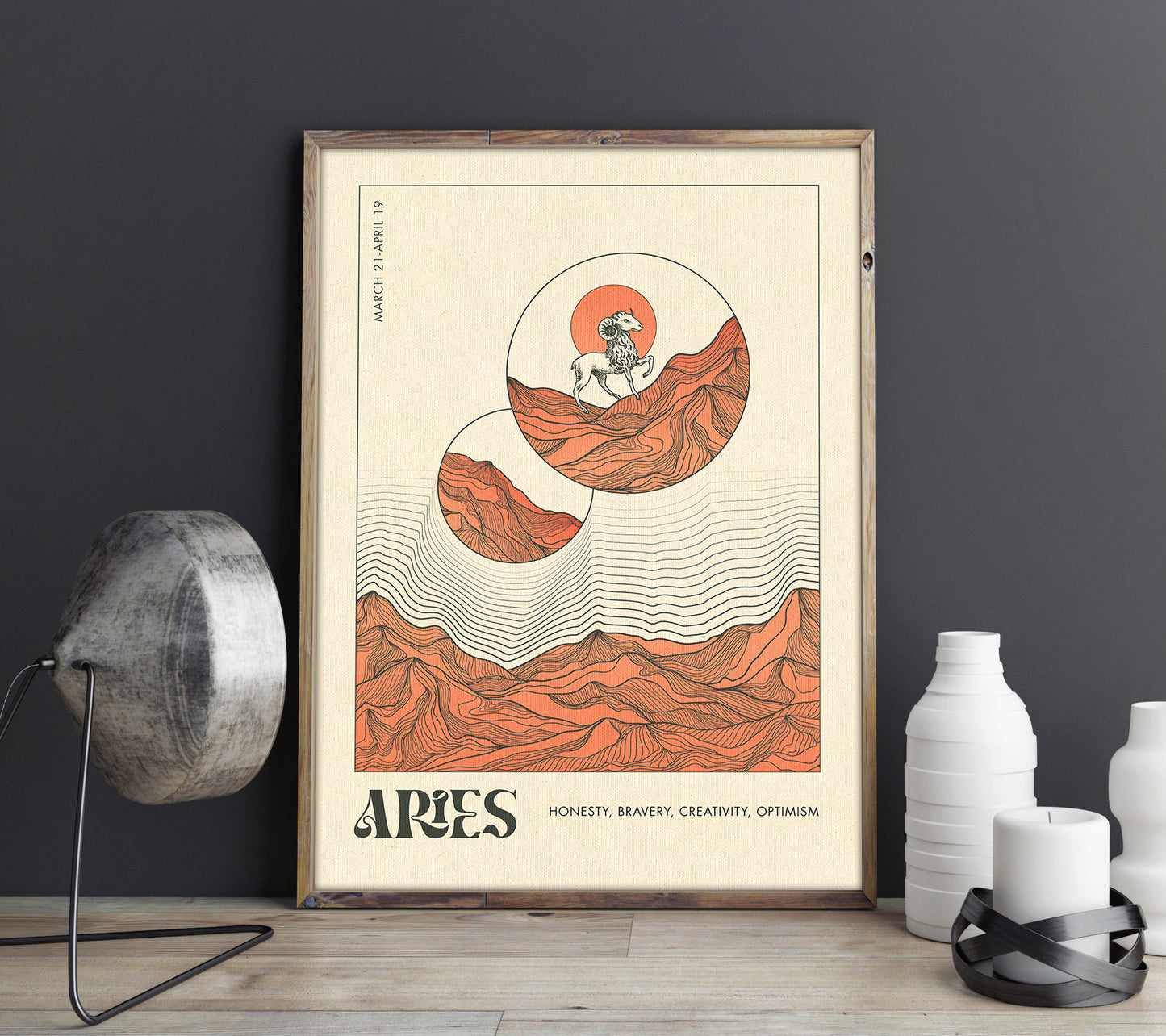 Aries - Pearl - Zodiac - Print