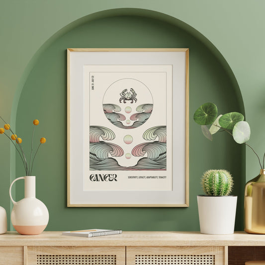 Cancer - Pearl - Zodiac - Print
