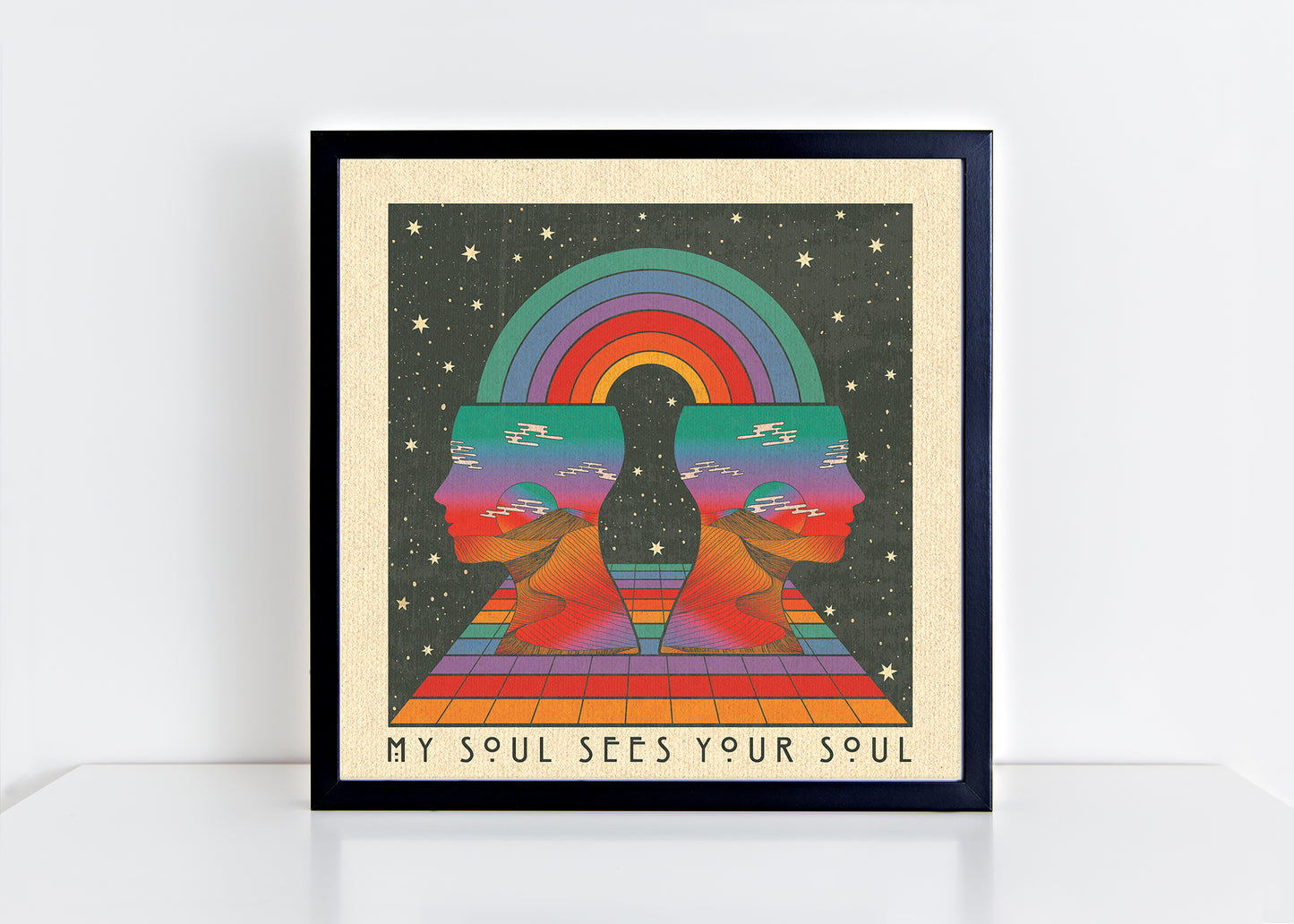 My Soul Sees Your Soul - Square Print