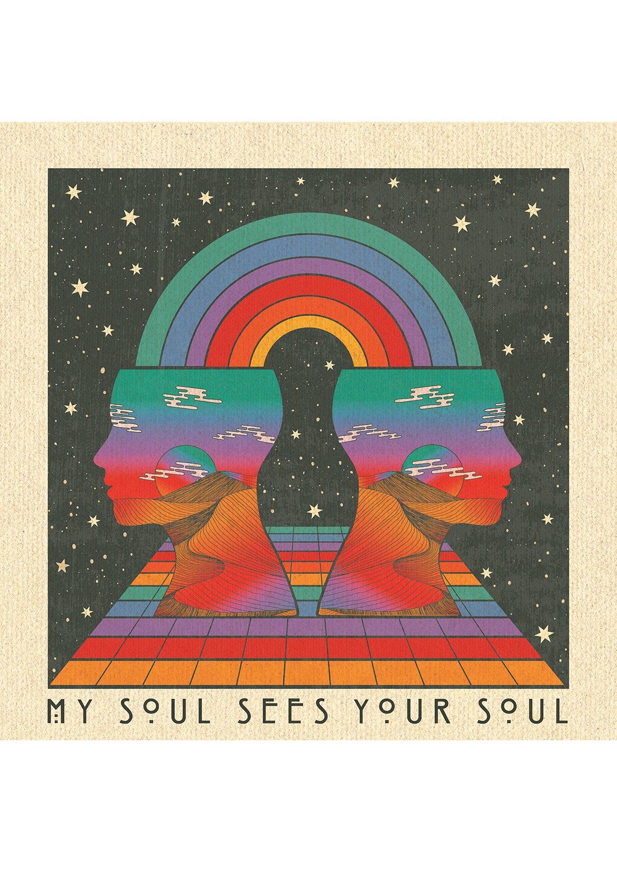 My Soul Sees Your Soul - Square Print