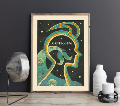 Capricorn - Zodiac - Print