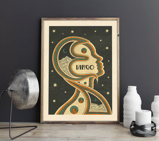 Inktally Zodiac - Virgo - Print