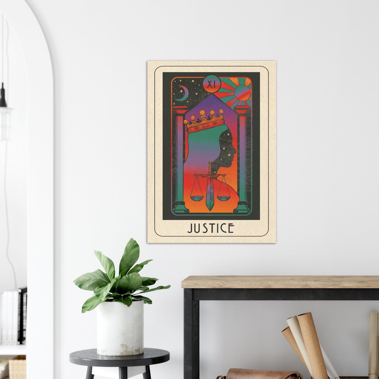 Inktally Major Arcana Tarot - Justice  - Print