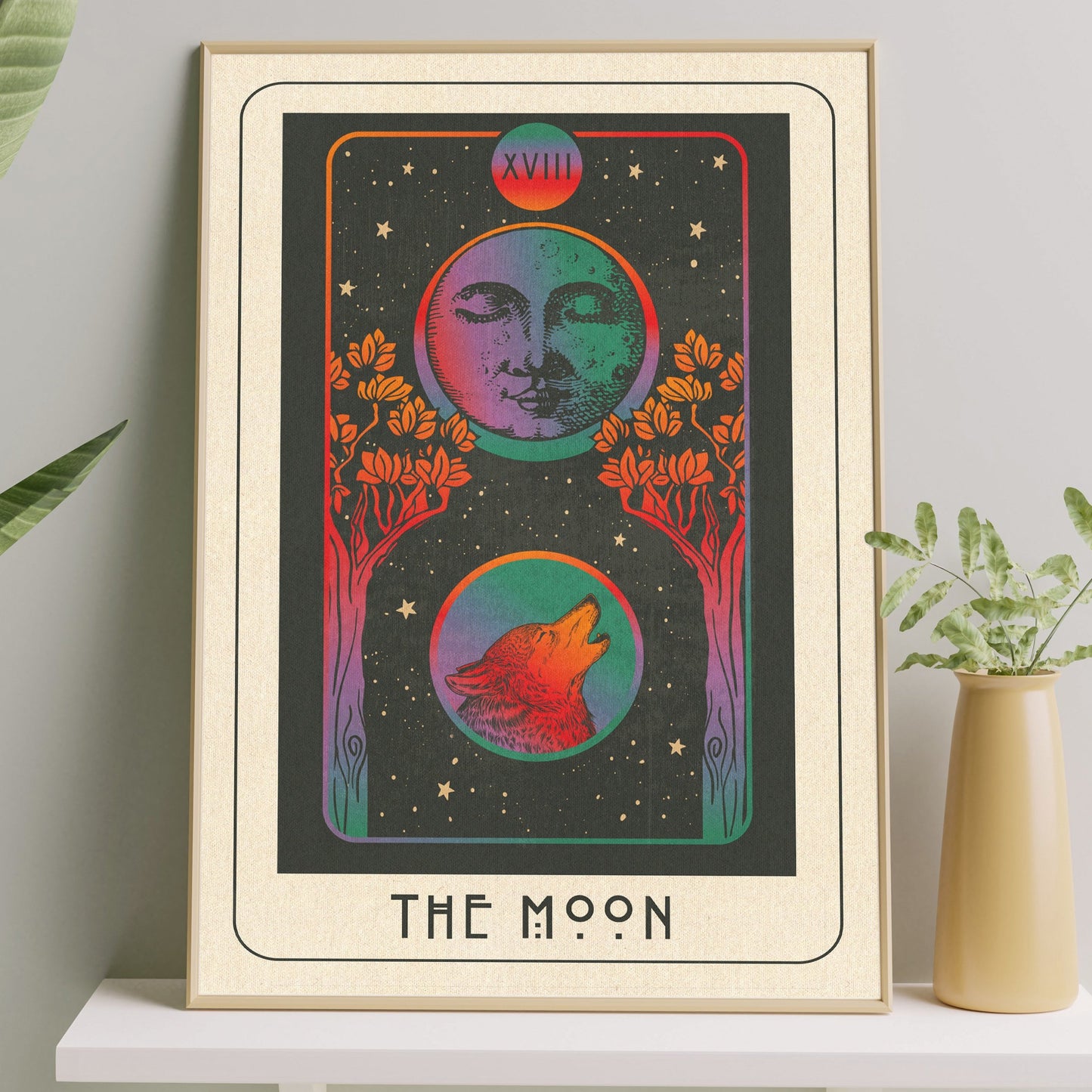 Inktally Major Arcana Tarot - The Moon - Print