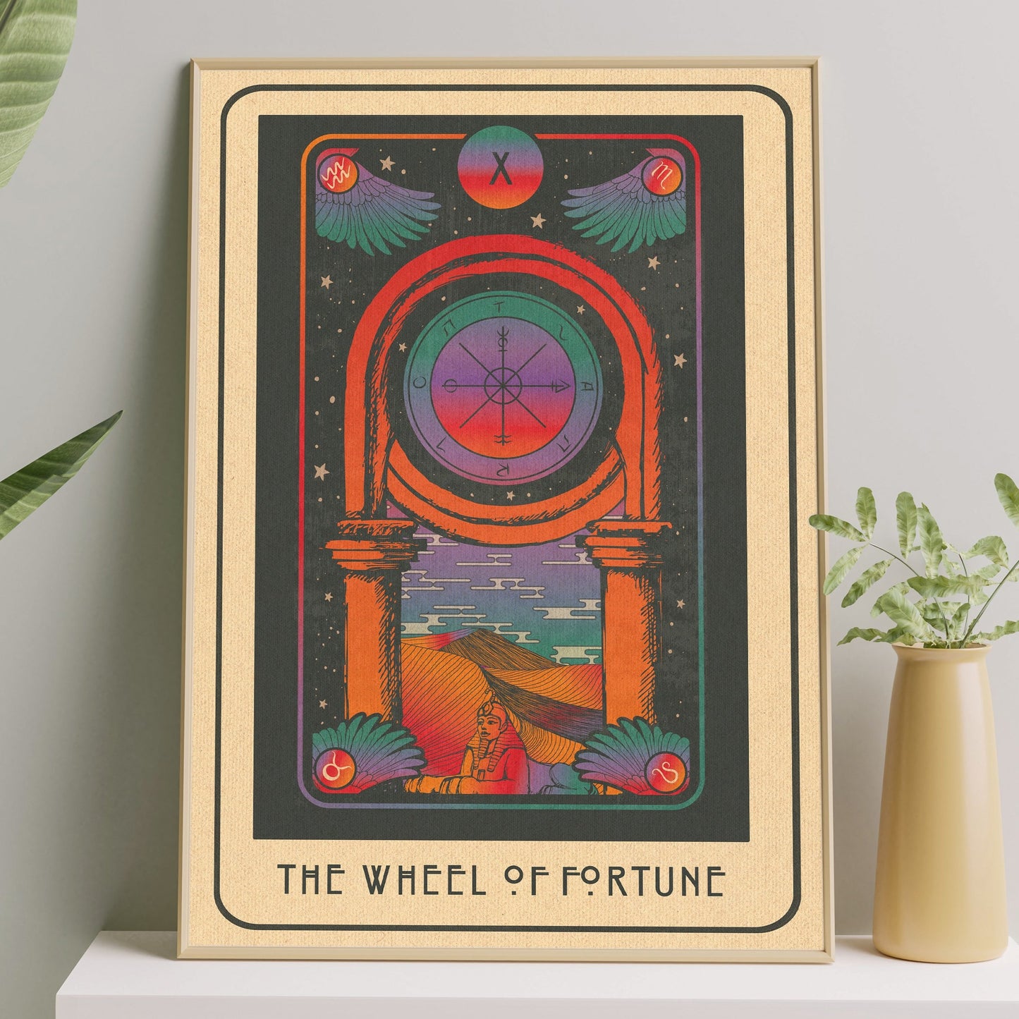 Inktally Major Arcana - Tarot - The Wheel Of Fortune - Print